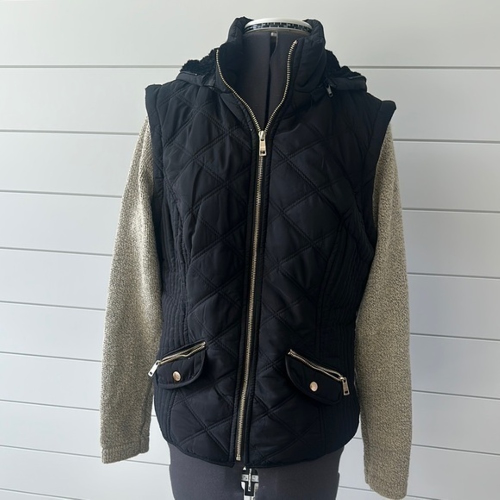 Coalition LA jacket Black Quilted puffer size Medium